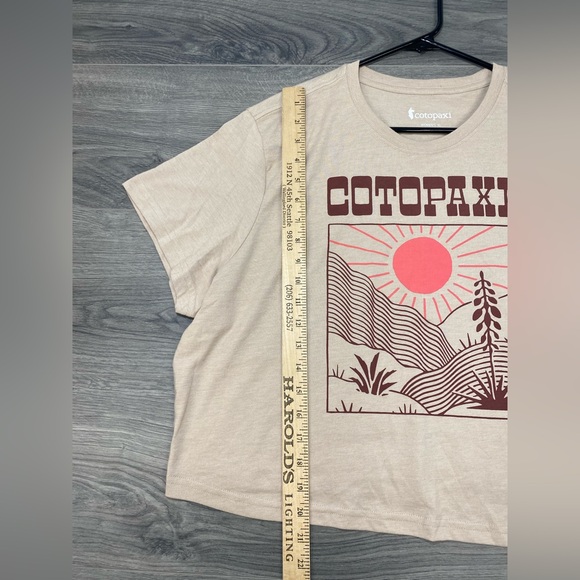 Cotopaxi Women’s Western Hills Cropped Tshirt Tan Sz XLarge - Picture 5 of 9